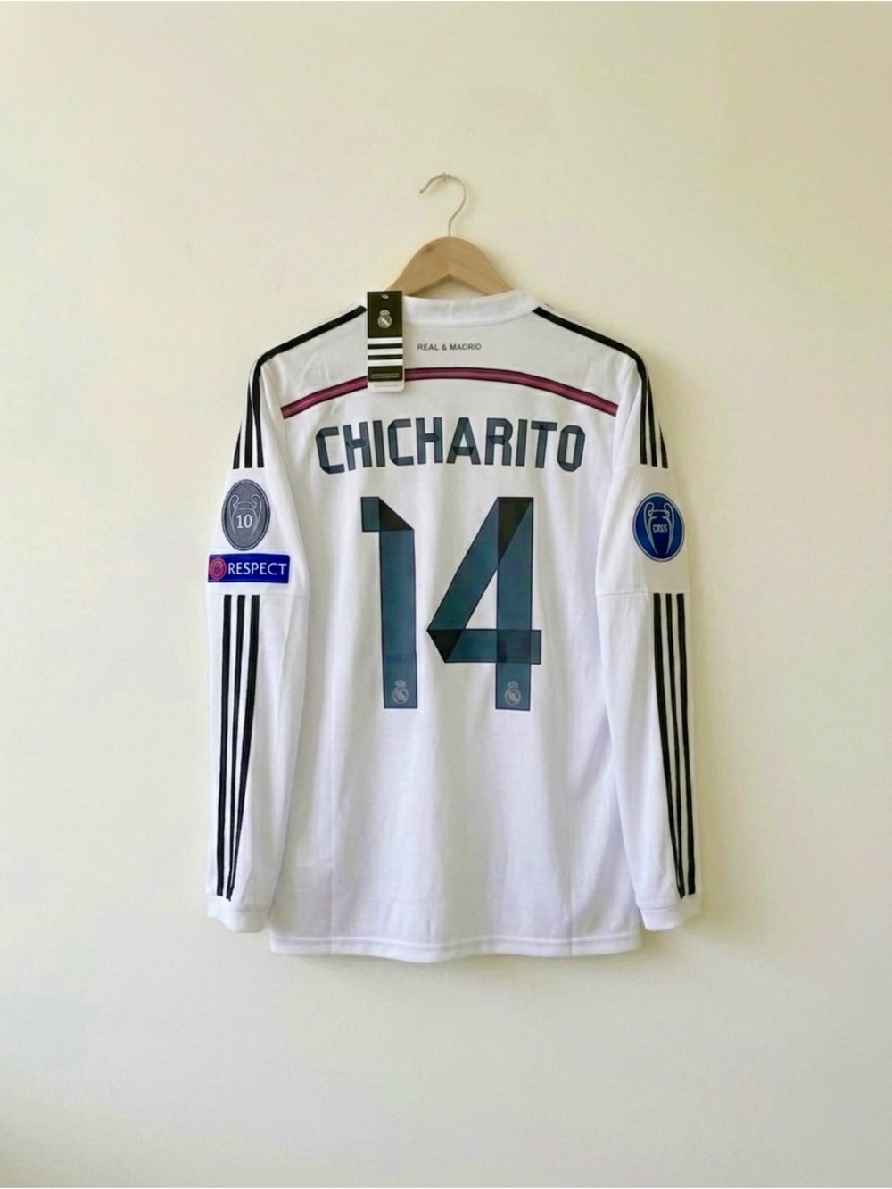 Chicharito #14 Real Madrid 14/15 UCL Home Jersey Size Medium